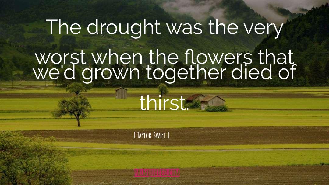 Drought quotes by Taylor Swift