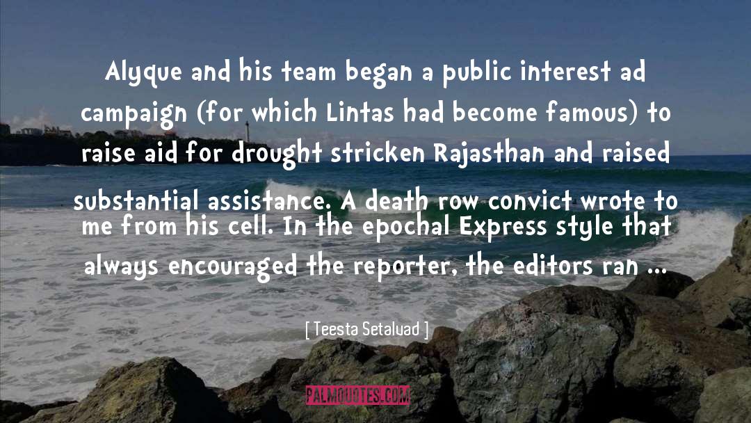 Drought quotes by Teesta Setalvad