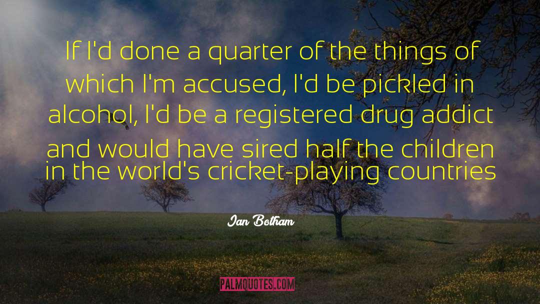 Drug Addict quotes by Ian Botham