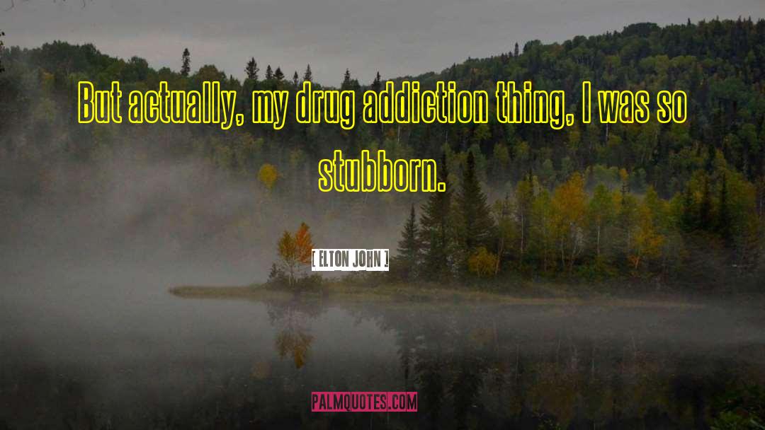 Drug Addiction Recover quotes by Elton John