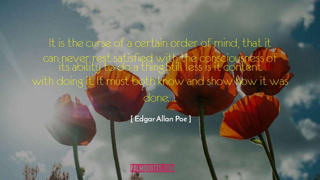 Druple Content quotes by Edgar Allan Poe