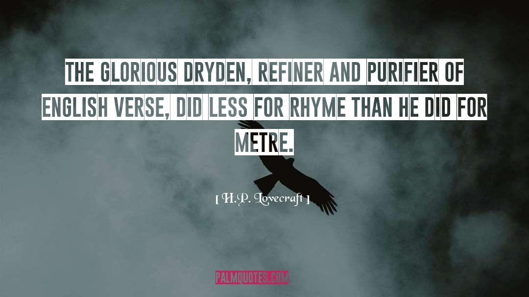 Dryden quotes by H.P. Lovecraft