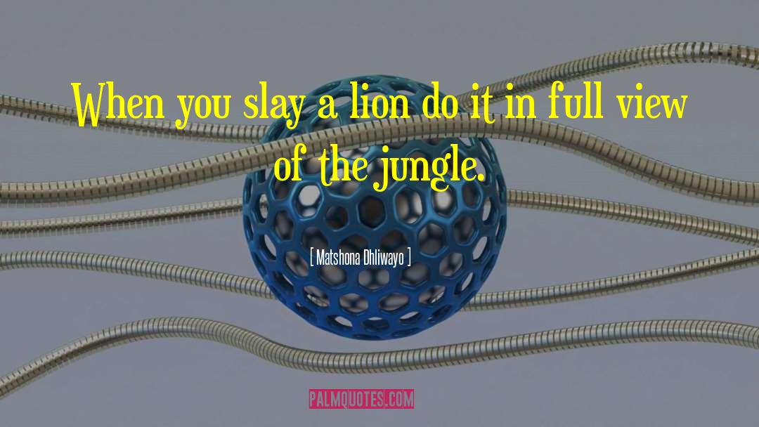 Dryfus Lion quotes by Matshona Dhliwayo