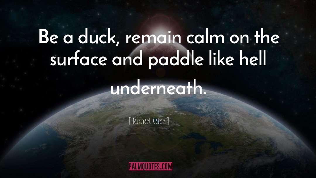 Ducks Calm On Surface quotes by Michael Caine