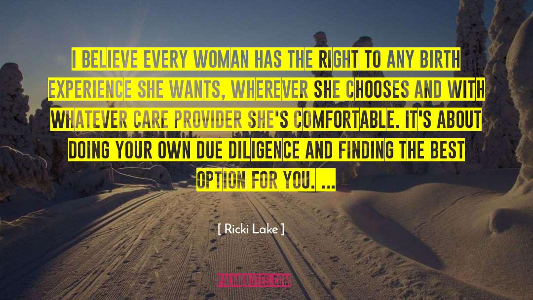 Due Diligence quotes by Ricki Lake