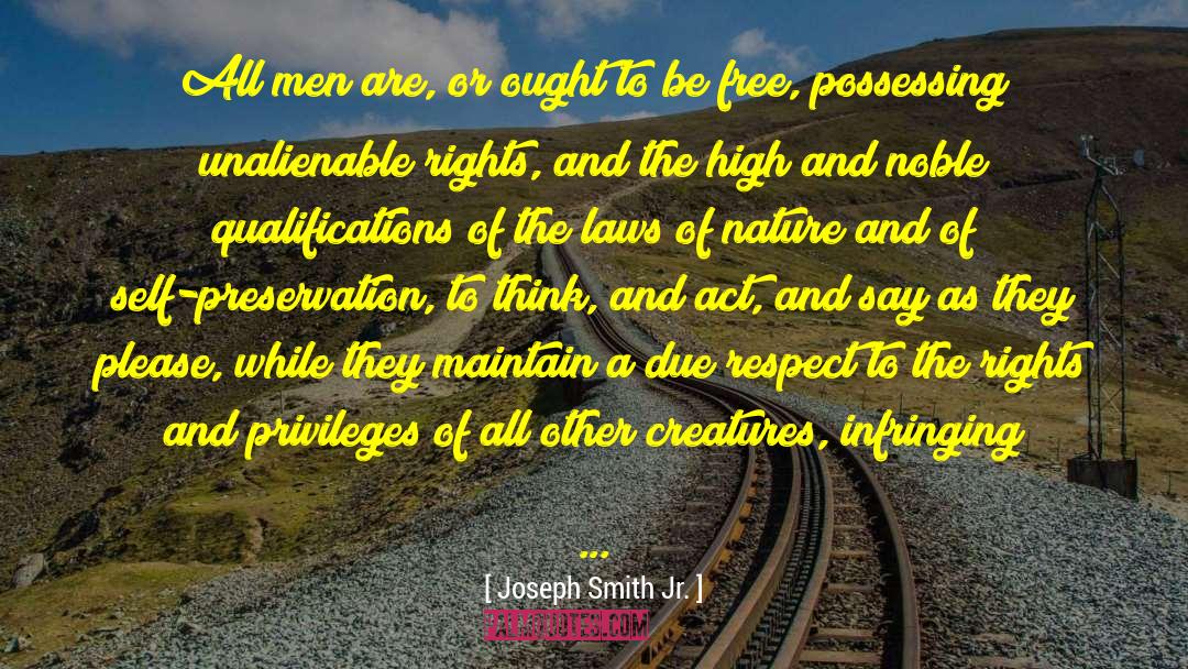 Due Respect quotes by Joseph Smith Jr.