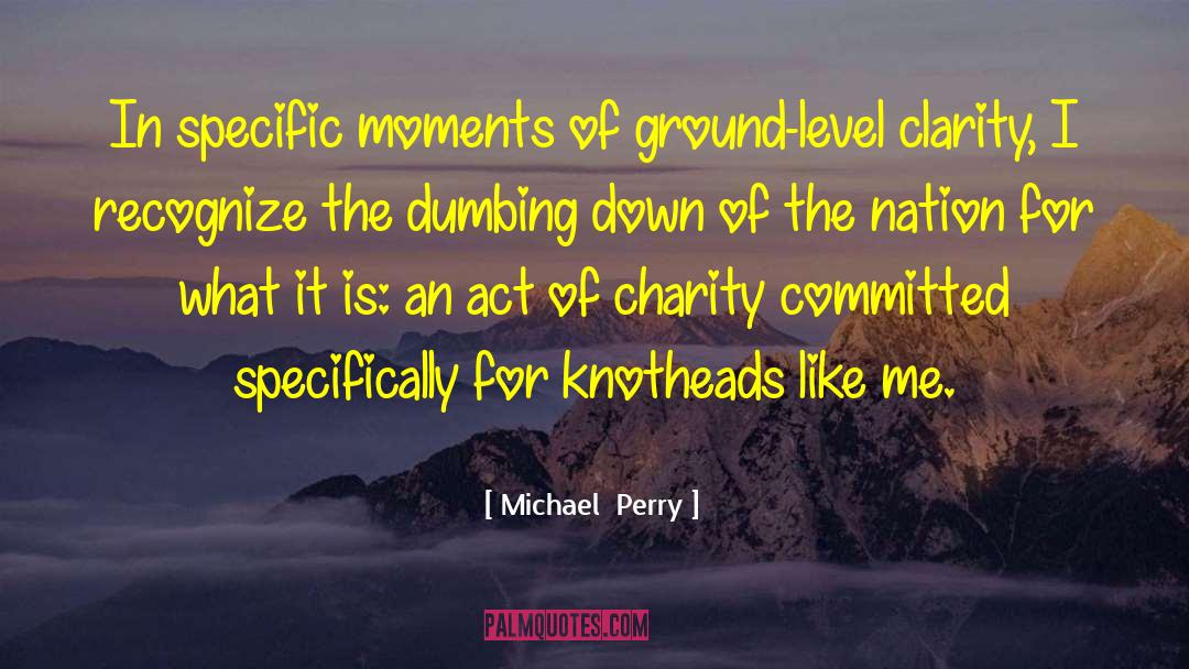 Dumbing Down quotes by Michael  Perry