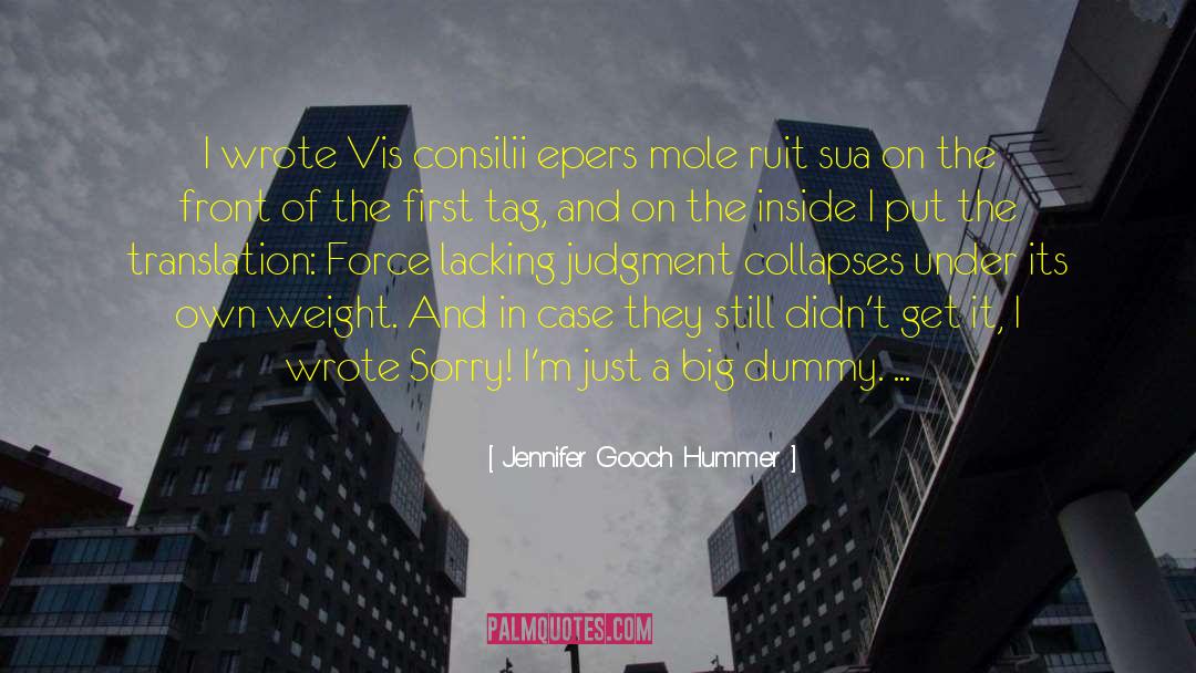 Dummy quotes by Jennifer Gooch Hummer