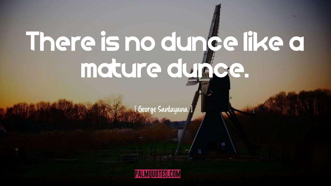 Dunce quotes by George Santayana
