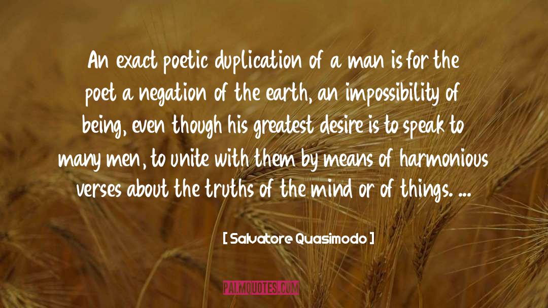 Duplication quotes by Salvatore Quasimodo