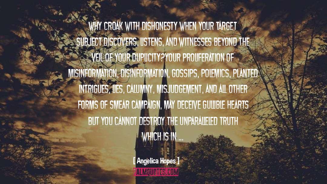 Duplicity quotes by Angelica Hopes