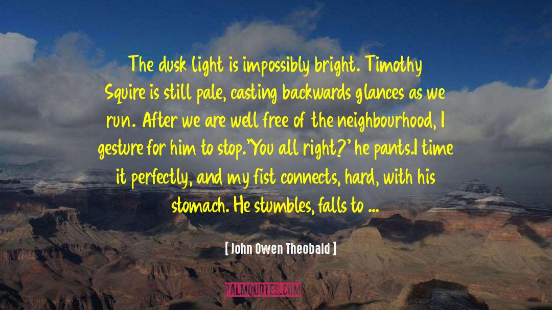 Dusk quotes by John Owen Theobald