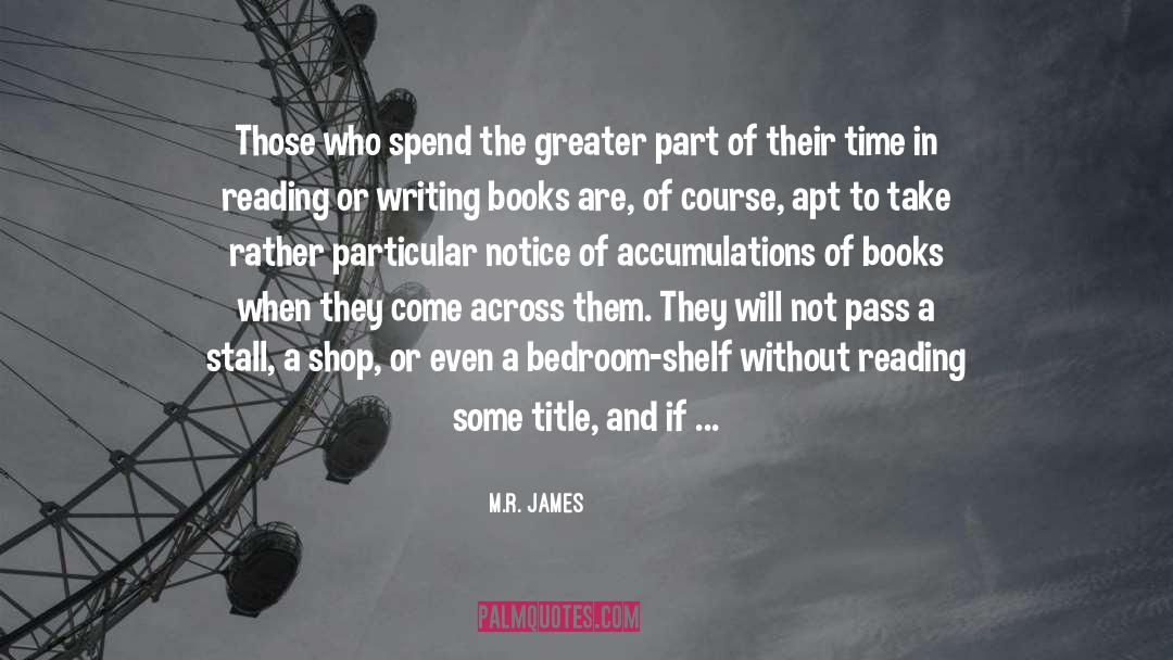 Dusting quotes by M.R. James