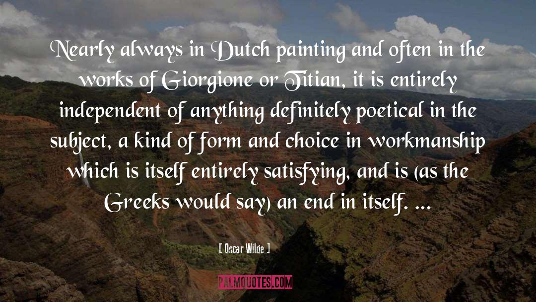 Dutch Painting quotes by Oscar Wilde