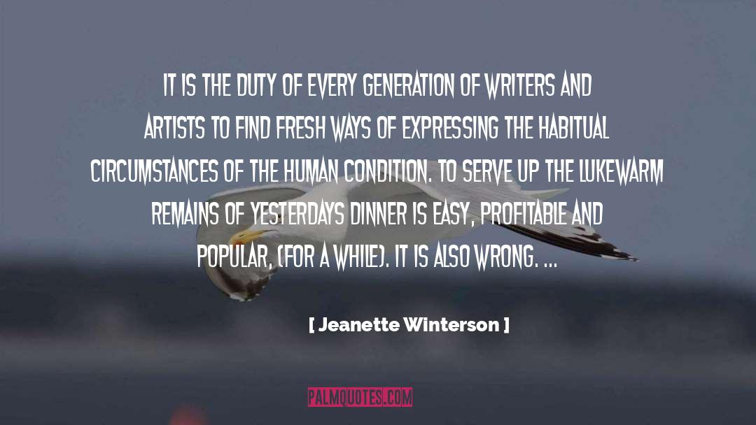 Duty Of Motivational Speakers quotes by Jeanette Winterson