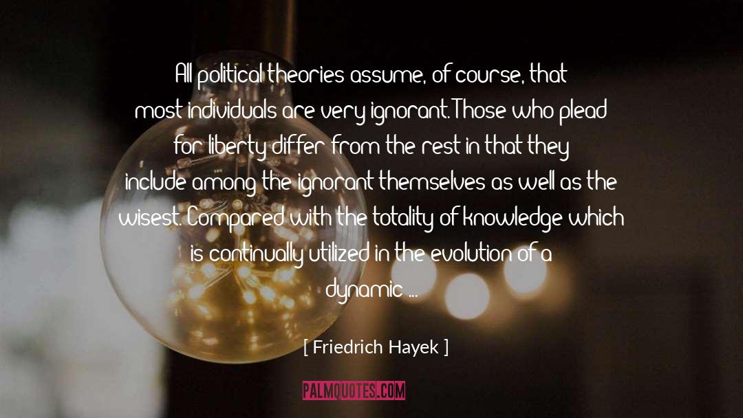 Dynamic quotes by Friedrich Hayek