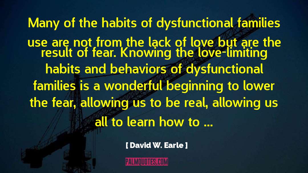Dysfunctional Families quotes by David W. Earle