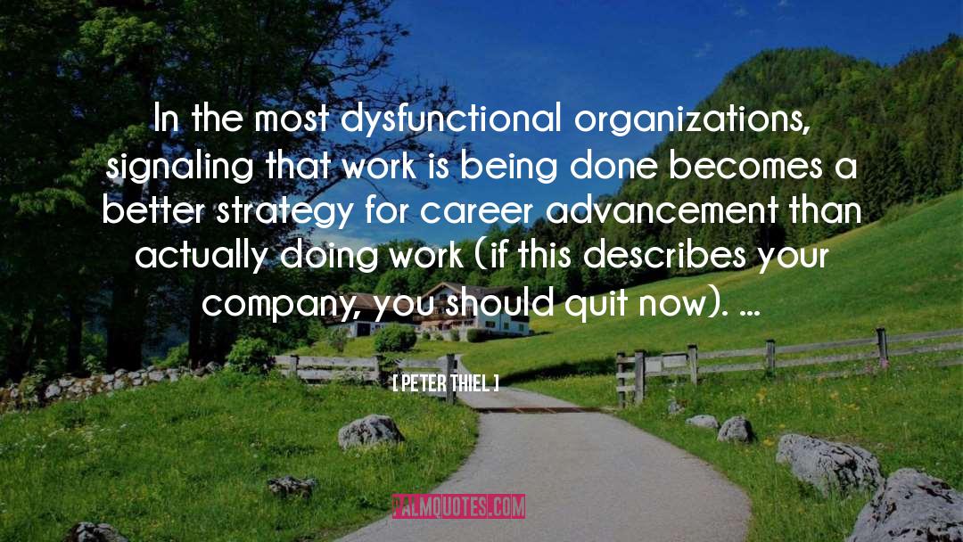 Dysfunctional Organizations quotes by Peter Thiel