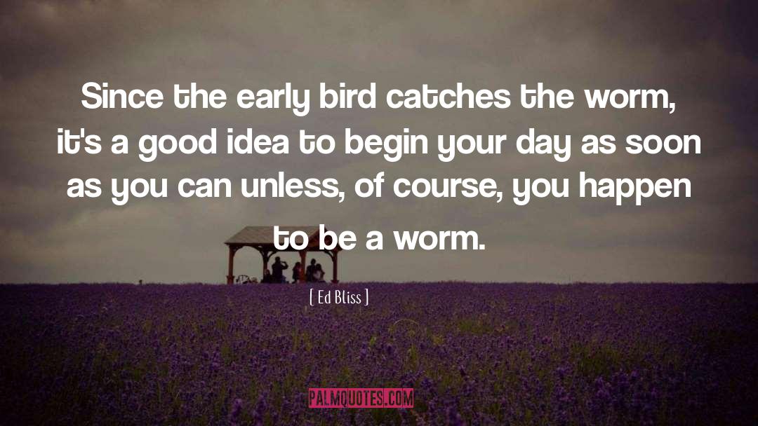 Early Bird quotes by Ed Bliss
