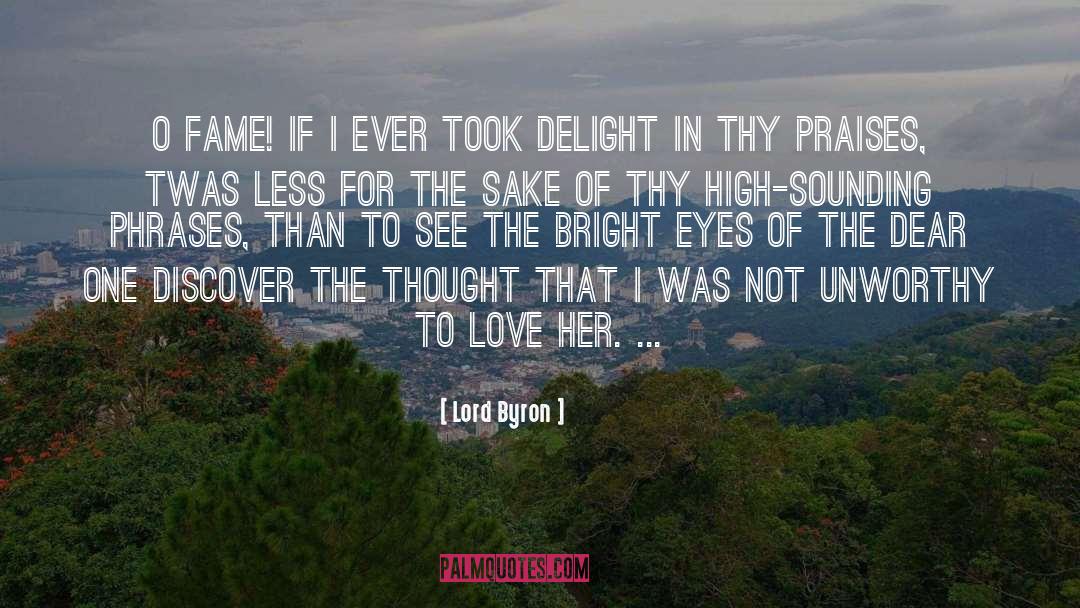 Early Fame quotes by Lord Byron