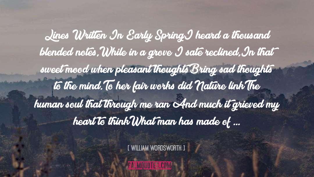 Early Spring quotes by William Wordsworth