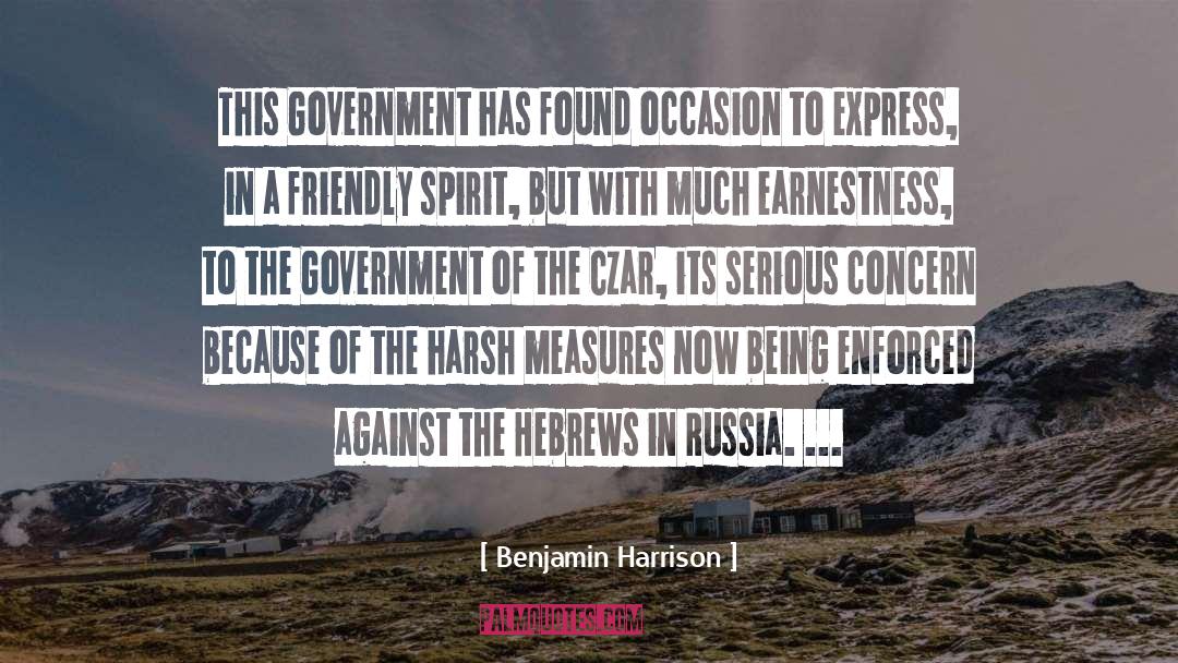 Earnestness quotes by Benjamin Harrison