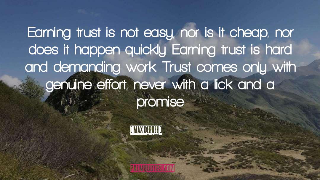 Earning Trust quotes by Max DePree