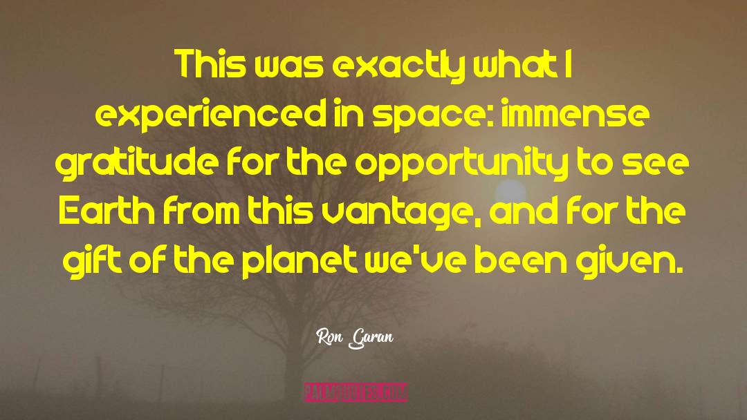 Earth From Space quotes by Ron Garan