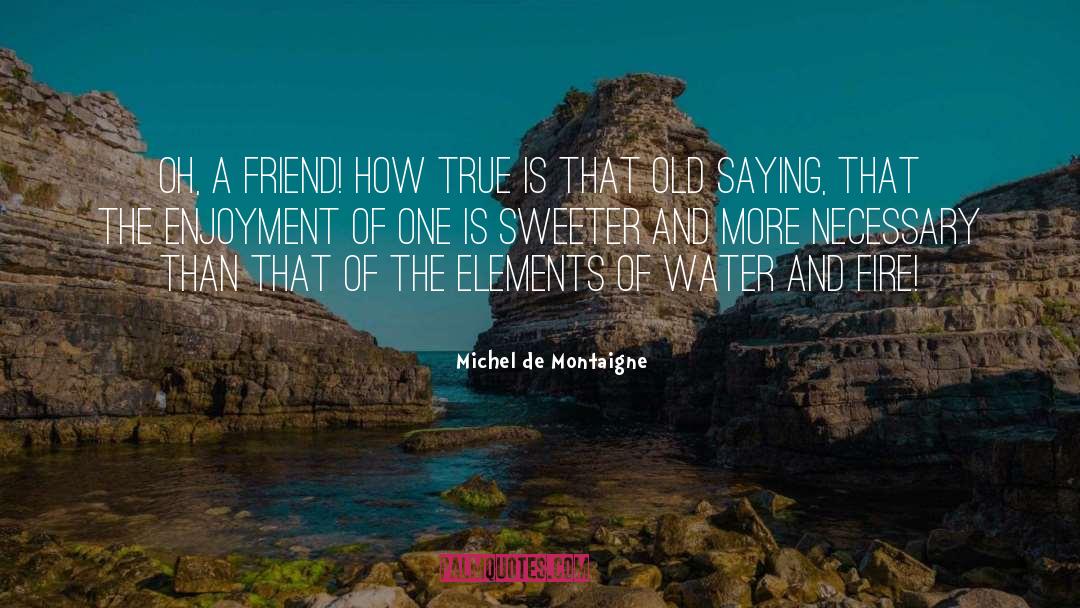 Earth Water Fire quotes by Michel De Montaigne