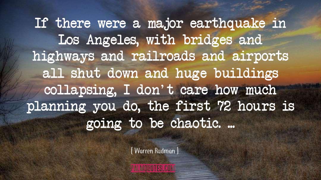 Earthquake quotes by Warren Rudman