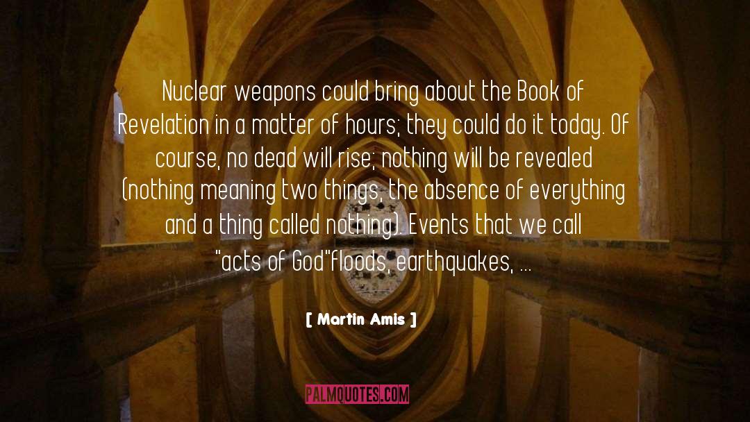 Earthquakes quotes by Martin Amis