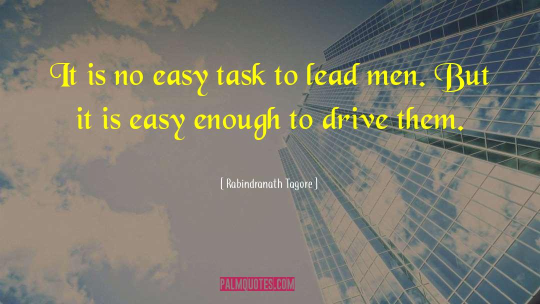 Easy Tasks quotes by Rabindranath Tagore