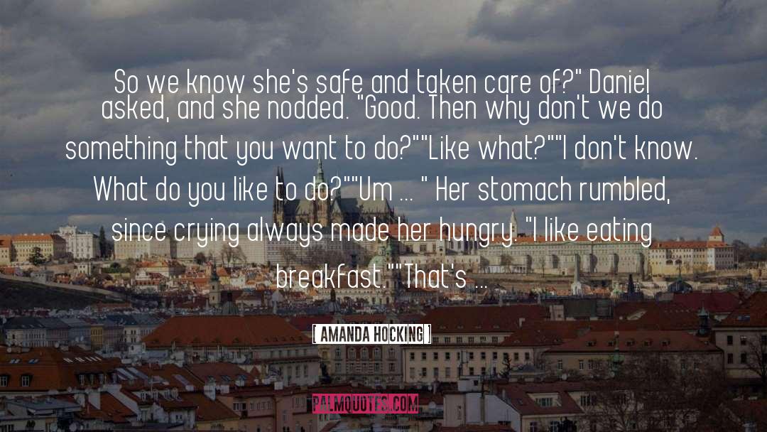 Eating Breakfast quotes by Amanda Hocking