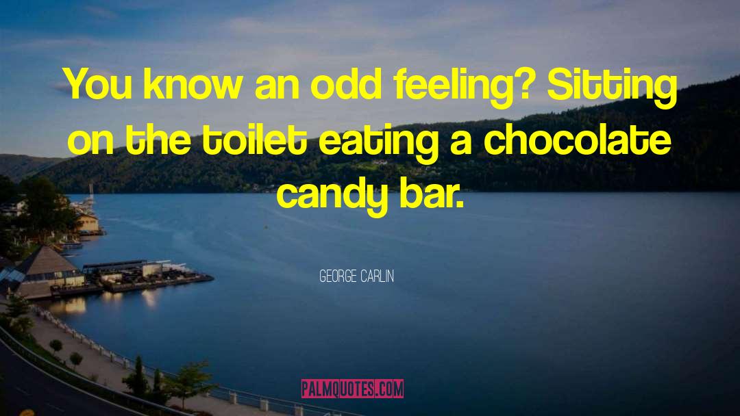 Eating Chocolate quotes by George Carlin