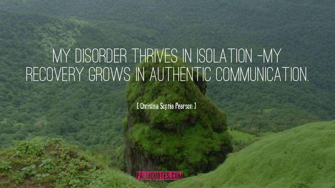 Eating Disorder Recovery quotes by Christina Sophia Pearson