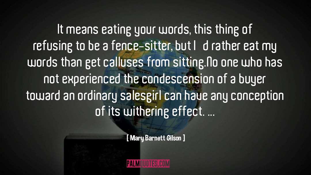 Eating quotes by Mary Barnett Gilson