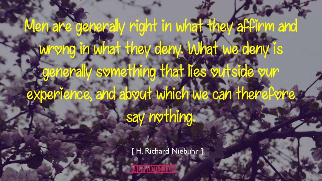 Eating Right quotes by H. Richard Niebuhr