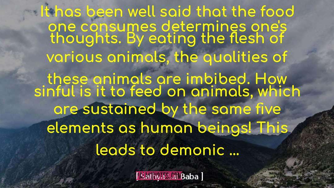 Eating Well quotes by Sathya Sai Baba