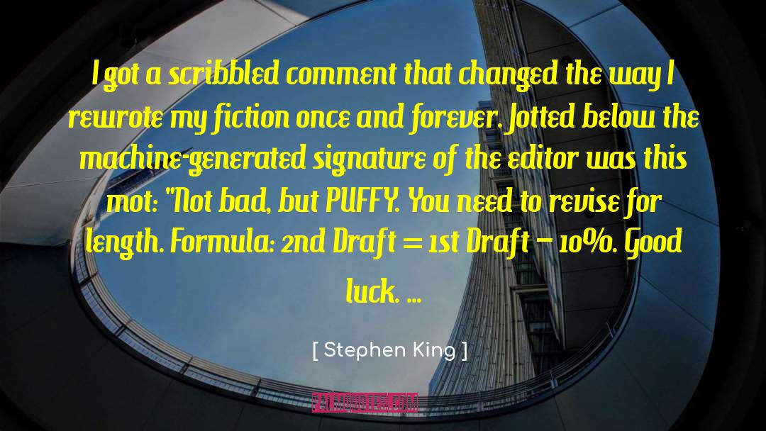 Eberhart Signature quotes by Stephen King