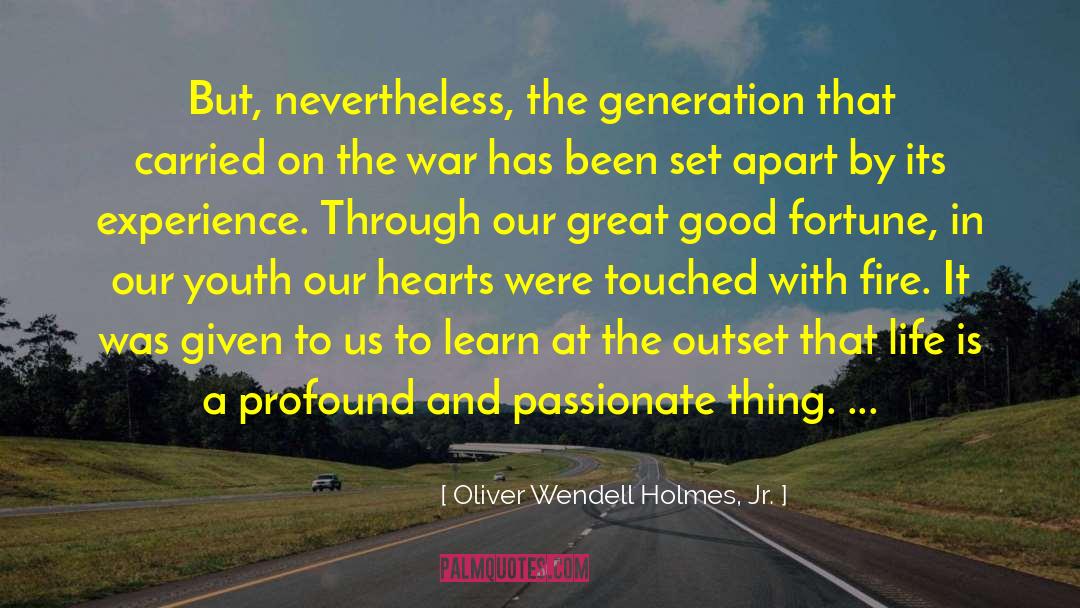 Echo Youth quotes by Oliver Wendell Holmes, Jr.