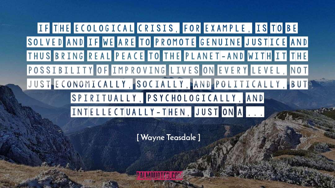 Ecological Crisis quotes by Wayne Teasdale