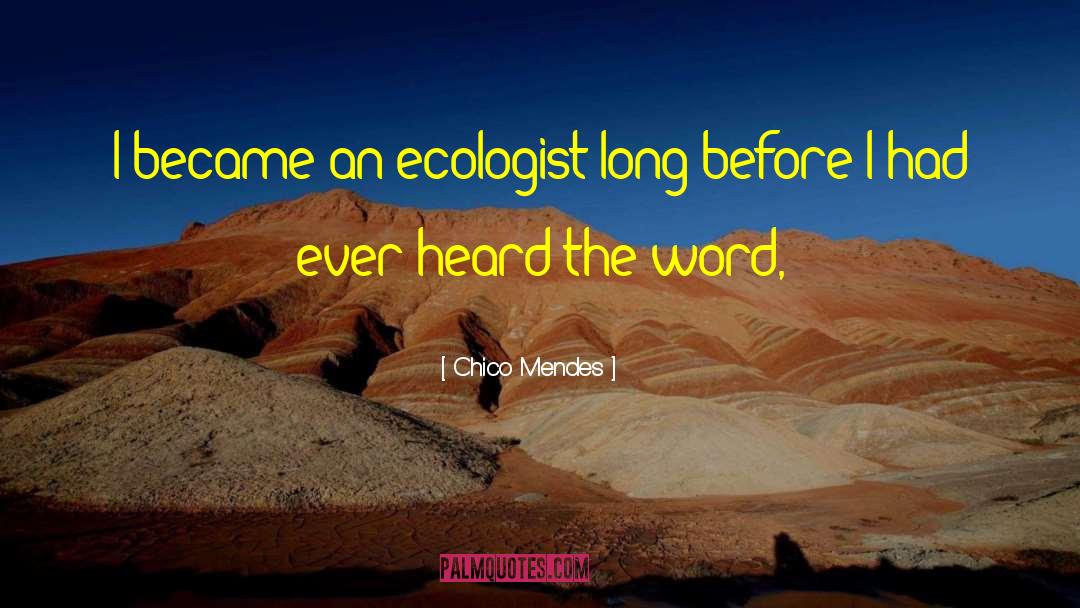 Ecologist quotes by Chico Mendes