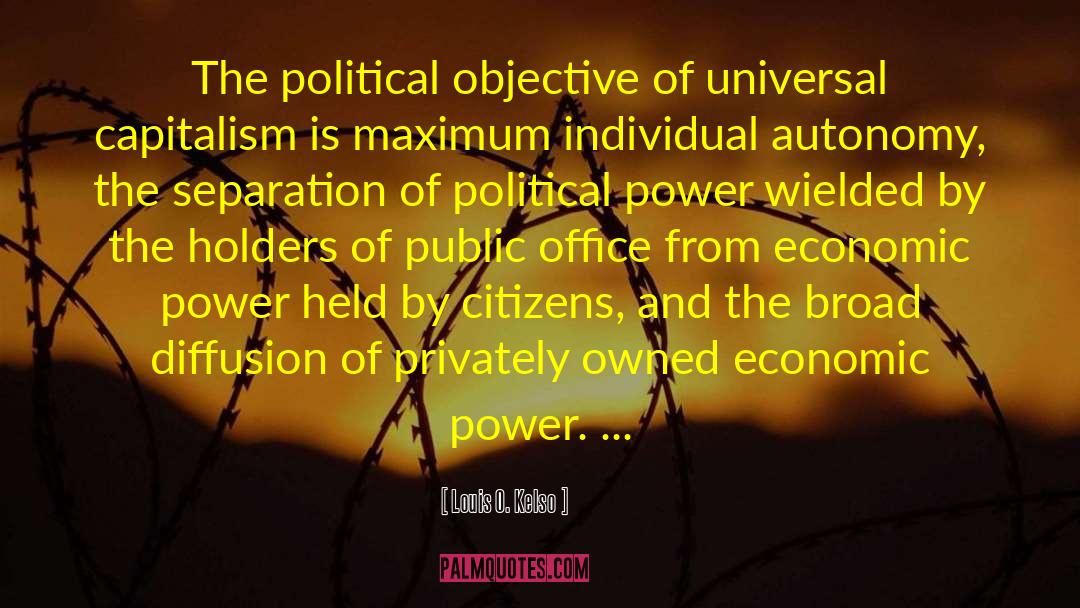 Economic And Political Movements quotes by Louis O. Kelso