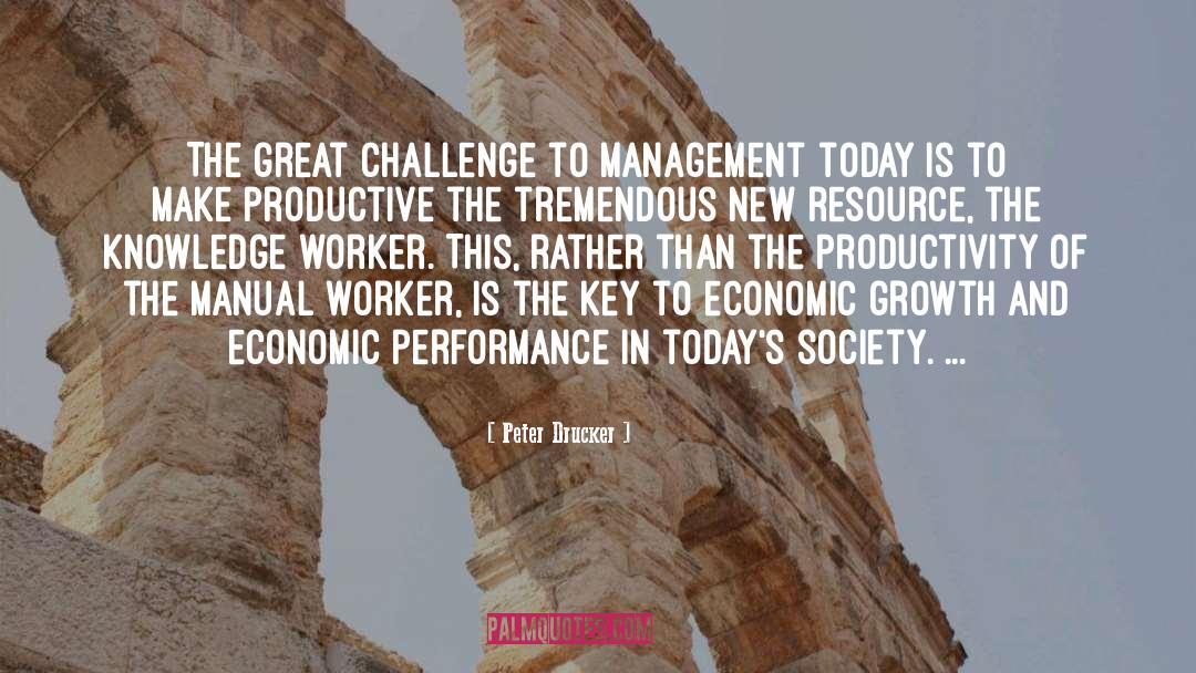 Economic Growth quotes by Peter Drucker