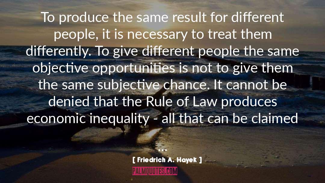 Economic Inequality quotes by Friedrich A. Hayek