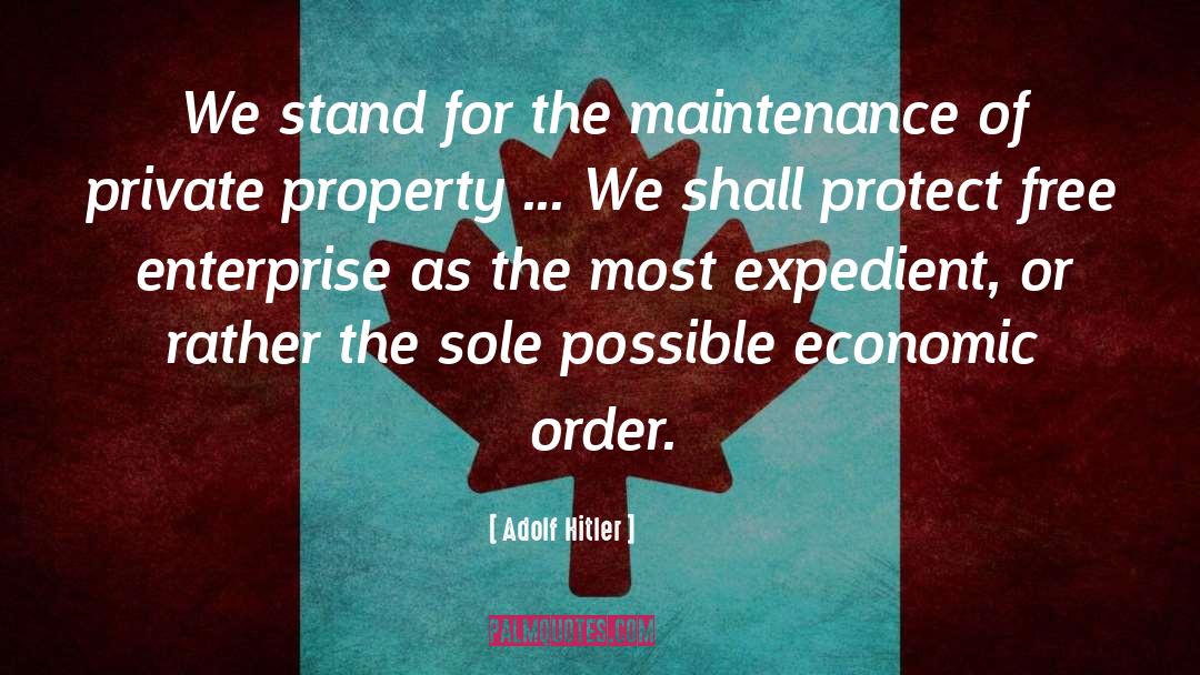 Economic Order quotes by Adolf Hitler