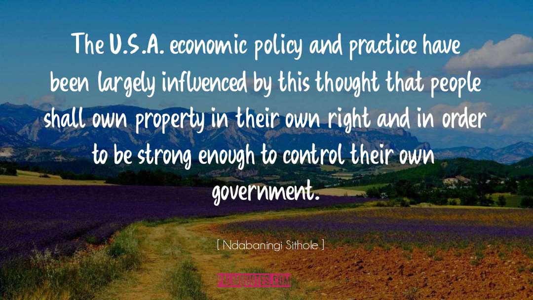 Economic Policy quotes by Ndabaningi Sithole