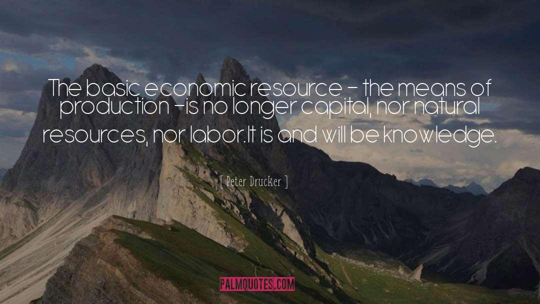 Economic Resources quotes by Peter Drucker