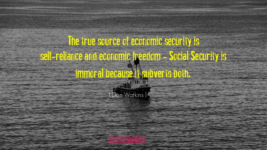 Economic Security quotes by Don Watkins