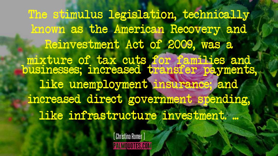 Economic Stimulus Act Of 2008 quotes by Christina Romer